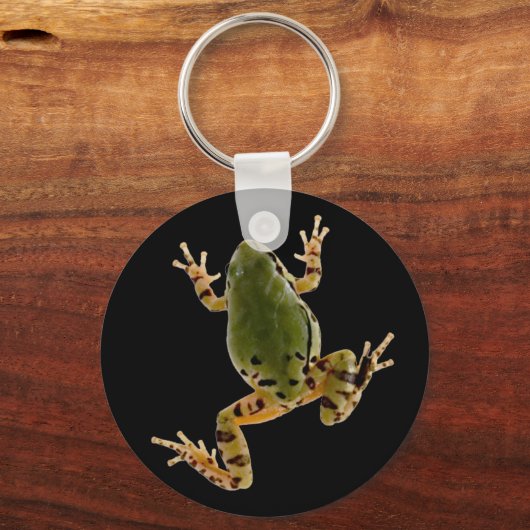 Climbing Arizona Tree Frog Photograph Over Black Schlüsselanhänger (Vorderseite)