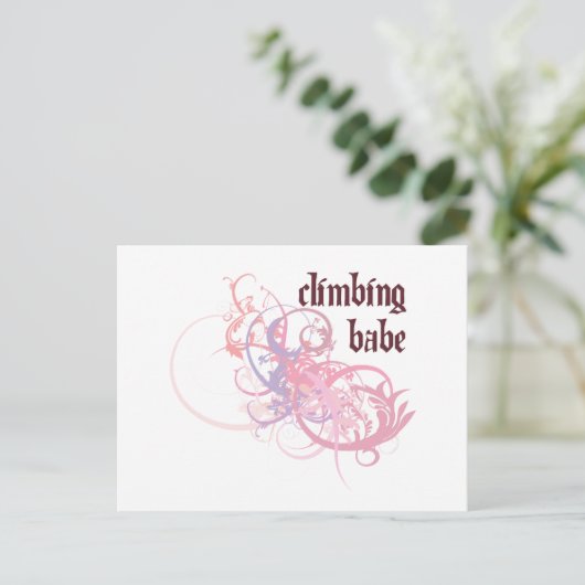 Climbing Babe Postkarte (Stehend Vorderseite)