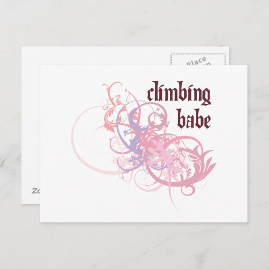 Climbing Babe Postkarte (Vorne/Hinten)