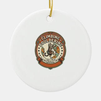 Climbing Bouldering Cat Climbing Bouldering Cat Vi Keramik Ornament