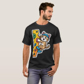 Climbing Cat Boulderwand Meme T-Shirt (Vorne ganz)