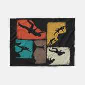 Climbing Collage Climber Men Mountaineer Youth  Fleecedecke (Vorderseite (Horizontal))