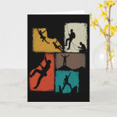 Climbing Collage Climber Men Mountaineer Youth  Karte (Gelbe Blume)