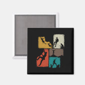 Climbing Collage Climber Men Mountaineer Youth  Magnet (Vorderseite/Rückseite)