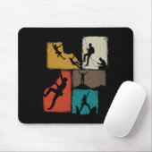 Climbing Collage Climber Men Mountaineer Youth  Mousepad (Mit Mouse)