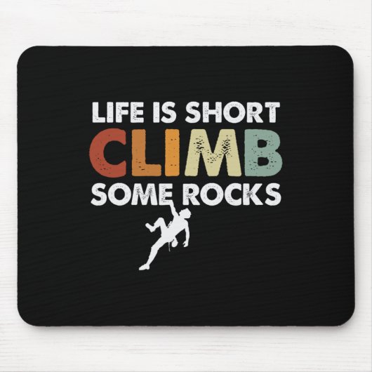 Climbing Design - Vintage Rock Climbing  Mousepad (Vorne)