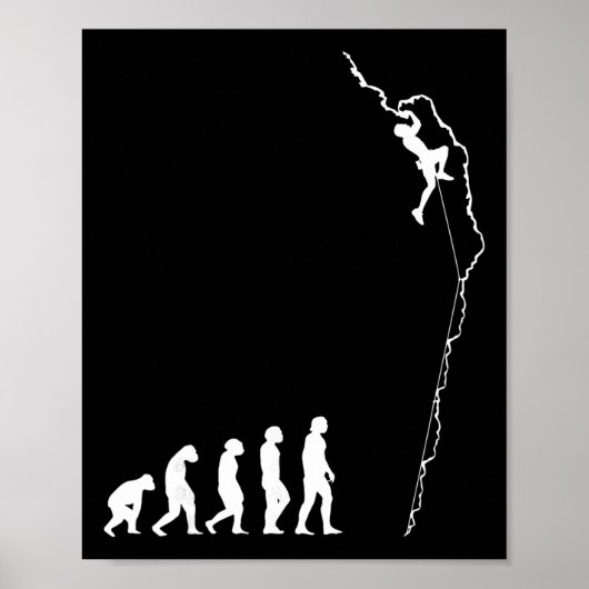 Climbing Evolution - Spaßiger Boulderer Felsenklet Poster (Vorne)
