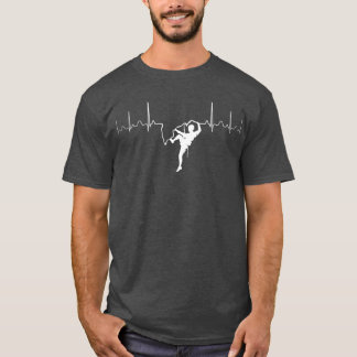 Climbing Heartbeat Rock Mountain Bouldering Gift T-Shirt