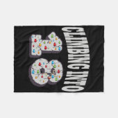 Climbing Into 18 Year Old Rock Climbing Birthday  Fleecedecke (Vorderseite (Horizontal))