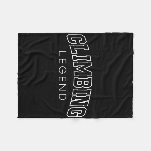 Climbing Legend Funny Athletic Lettering Climber C Fleecedecke (Vorderseite (Horizontal))