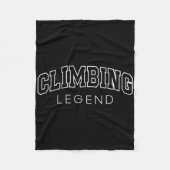 Climbing Legend Funny Athletic Lettering Climber C Fleecedecke (Vorderseite)