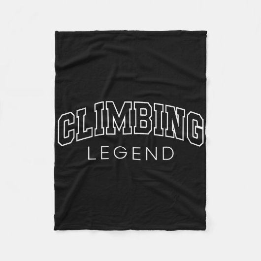 Climbing Legend Funny Athletic Lettering Climber C Fleecedecke (Vorderseite)