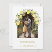 Climbing Lemon and Flowers Arch Photo Wedding Save The Date (Vorderseite)