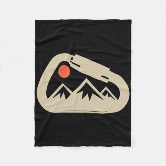 Climbing Rock Bouldering Climb Carabiner Climbers Fleecedecke (Vorderseite)