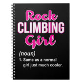 Climbing Rock Climbing Girl Funny Climb Lover Wome Notizblock (Vorderseite)