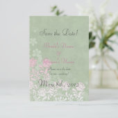 Climbing-Rose Hochzeit Speichern Sie die Datumskar Save The Date (Stehend Vorderseite)