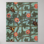 Climbing Rose & Small Bird, William Morris Poster (Vorne)