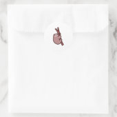Climbing Sloth Runder Aufkleber (Tasche)