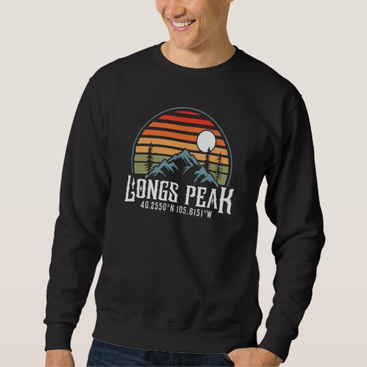 Climbing Tourist Colorado Hiking Mountain Longs Pe Sweatshirt (Vorderseite)
