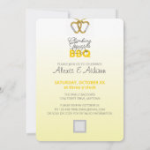 Climbing Towards I Do BBQ Wedding Shower Yellow Einladung (Rückseite)
