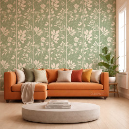 Climbing Vines of Botanic Poetry XL silhouette Tapete