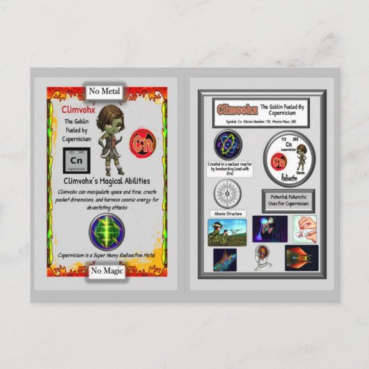 Climvohx Presents Copernicium Trading Card Postkarte (Vorderseite)