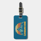 Clingmans Dome Retro Türkis Gepäckanhänger (Vorderseite vertikal)