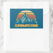 Clingmans Dome Retro Türkis Rechteckiger Aufkleber (Tasche)