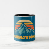 Clingmans Dome Retro Türkis Zweifarbige Tasse (Mittel)
