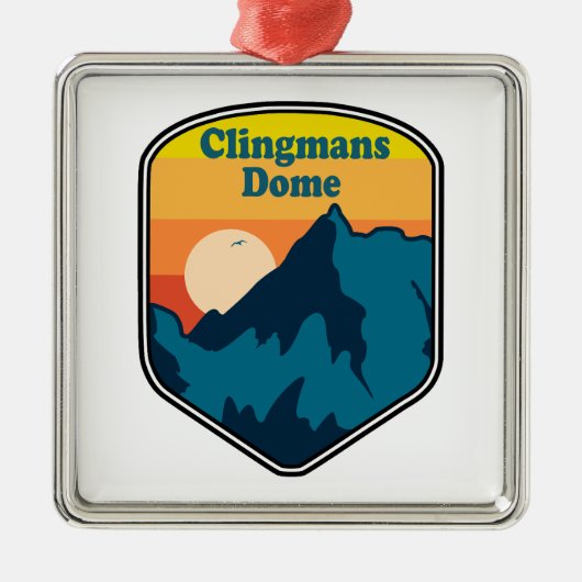 Clingmans Dome Tennessee Sunrise Ornament Aus Metall (Vorne)