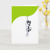 Clingy alaskischer Malamute Karte (Gelbe Blume)