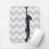 Clingy Black Lab Off-Leash Art™ Mousepad (Mit Mouse)