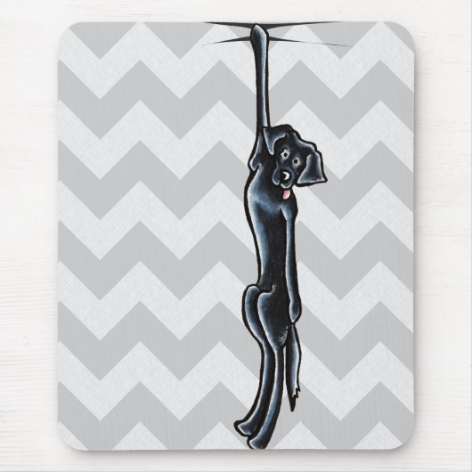 Clingy Black Lab Off-Leash Art™ Mousepad (Vorne)