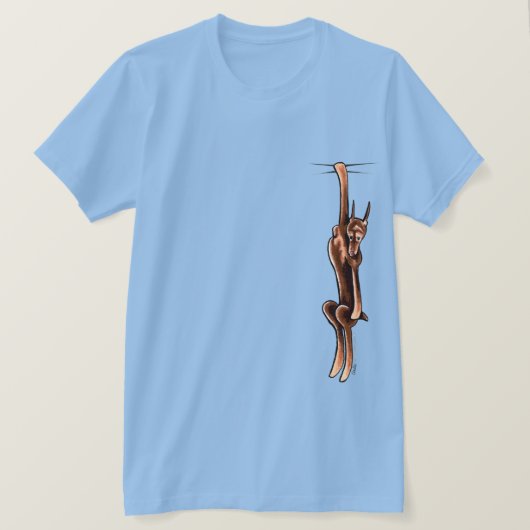 Clingy Red Rust Doberman Pinscher T-Shirt (Design vorne)