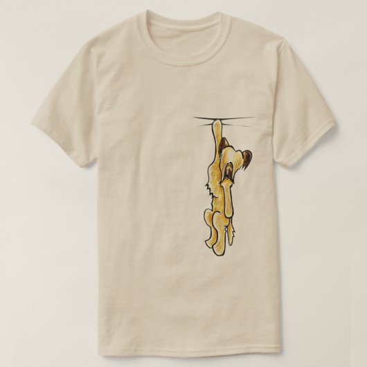 Clingy Skye Terrier Briard Off Leash Art™ T-Shirt (Design vorne)