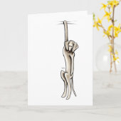 Clingy Weimaraner Karte (Gelbe Blume)