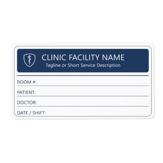 Clinic Room Patient Doctor Healthcare Labels (Vorne)