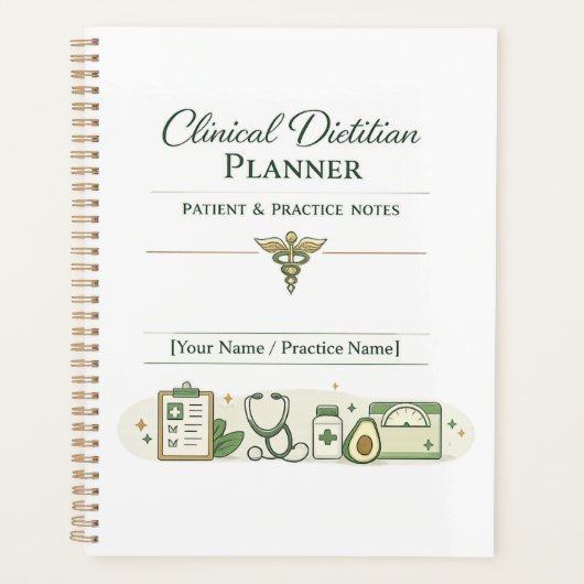 Clinical Dietitian Planner Patient &Practice Notes Planer (Vorderseite)