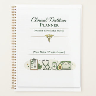 Clinical Dietitian Planner Patient &Practice Notes Planer