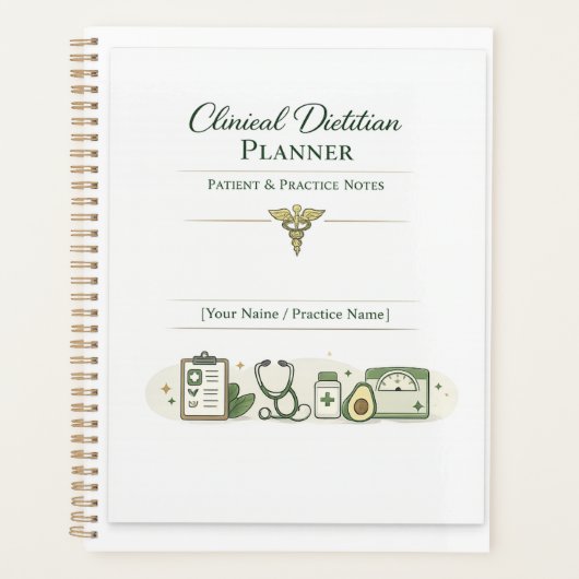 Clinical Dietitian Planner Patient &Practice Notes Planer (Vorderseite)