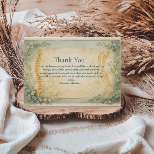 Clinical Physical Therapy Graduation Dankeskarte