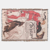 Clinique Cheron Vintag Dog Cat Steinlen Poster Decke (Vorderseite)