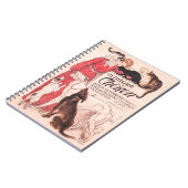 Clinique Cheron Vintag Dog Cat Steinlen Poster Notizblock (Linke Seite)