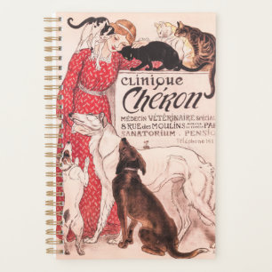 Clinique Cheron Vintag Dog Cat Steinlen Poster Planer