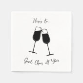 Clinking Glasses Cheers Celebration Serviette (Vorderseite)