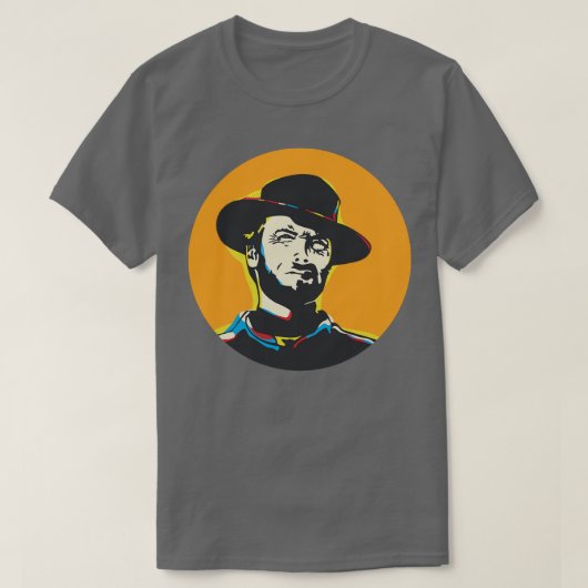 Clint Eastwood Art Portrait T-Shirt (Design vorne)
