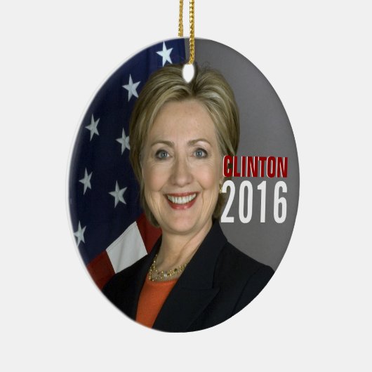 Clinton 2016 Weihnachtsbaumverzierung Keramikornament (Rechts)