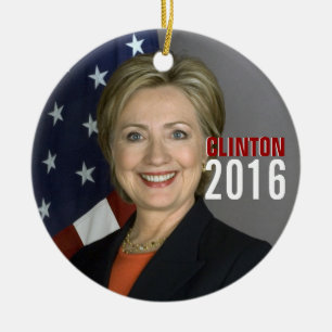 Clinton 2016 Weihnachtsbaumverzierung Keramikornament