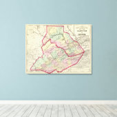 Clinton, Center Landkreise Leinwanddruck (Insitu (Holzboden))