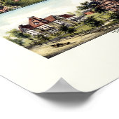 Clinton, CT Panoramic Map - 1881 Poster (Ecke)